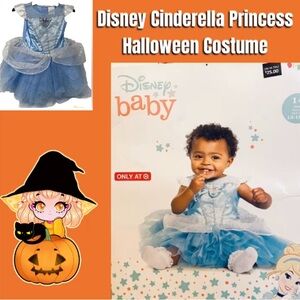 Disney Cinderella Princess Halloween Costume Baby Infant 6-12 &12-18 Months NWT